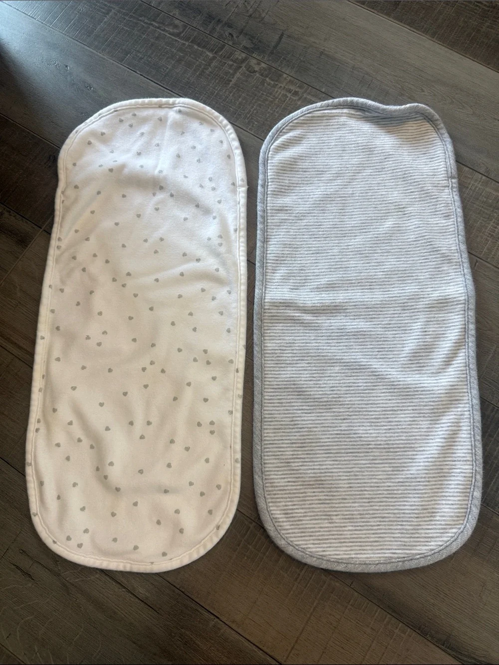 Carter's Baby Burp Cloths Set - Pink, Gray, White & Green Frog Prints